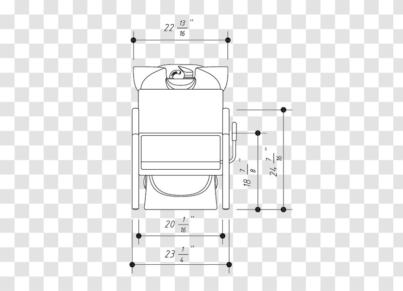 Technical Drawing Furniture Diagram - Black And White - Beauty Accessories Transparent PNG