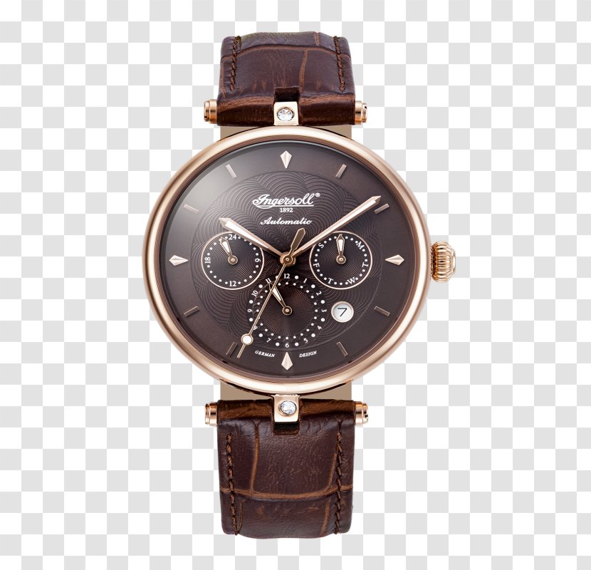 Ingersoll Watch Company Automatic Analog Chronograph - Brown Transparent PNG
