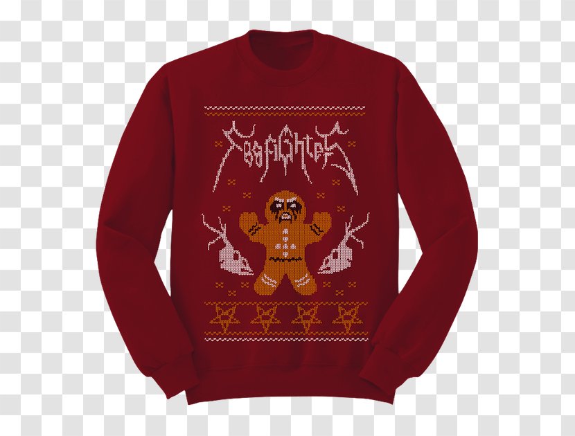 T-shirt Christmas Jumper Foo Fighters Sweater - Red Transparent PNG