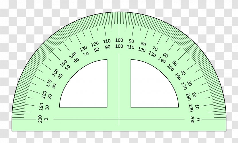 Protractor Ruler Angle Degree Circle - Equilateral Triangle Transparent PNG