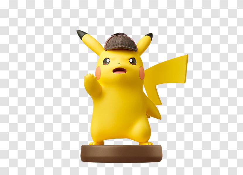 Detective Pikachu Super Smash Bros. For Nintendo 3DS And Wii U Amiibo - Animal Figure Transparent PNG