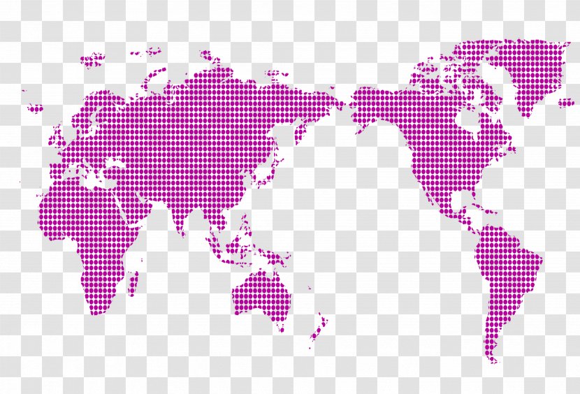 World Map Globe Illustration - Purple Simple Lattice Irregular Graphics Transparent PNG