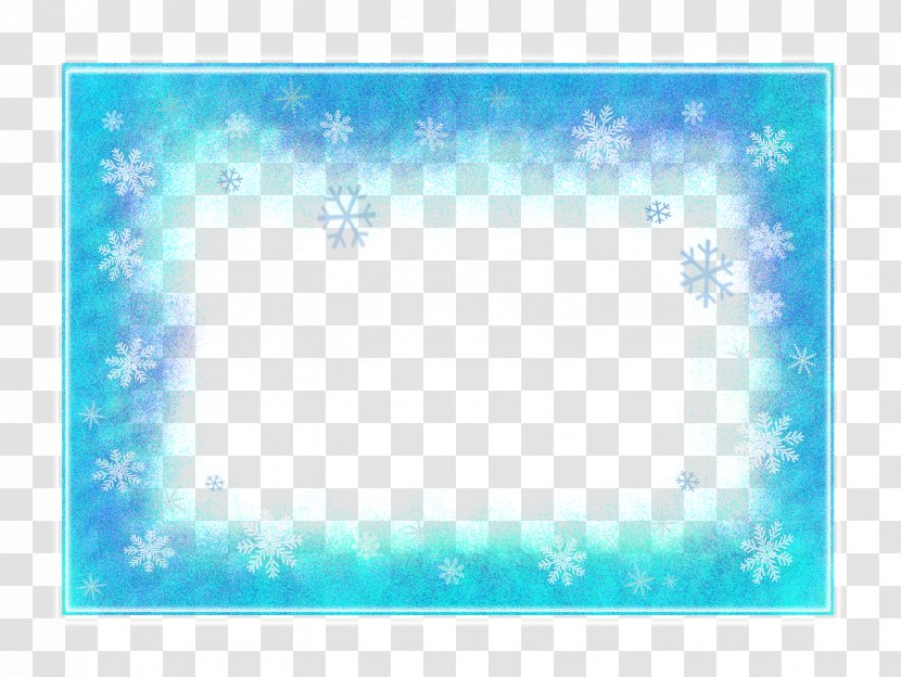 Elsa Picture Frames Snowflake Winter - Snow - Teal Frame Transparent PNG