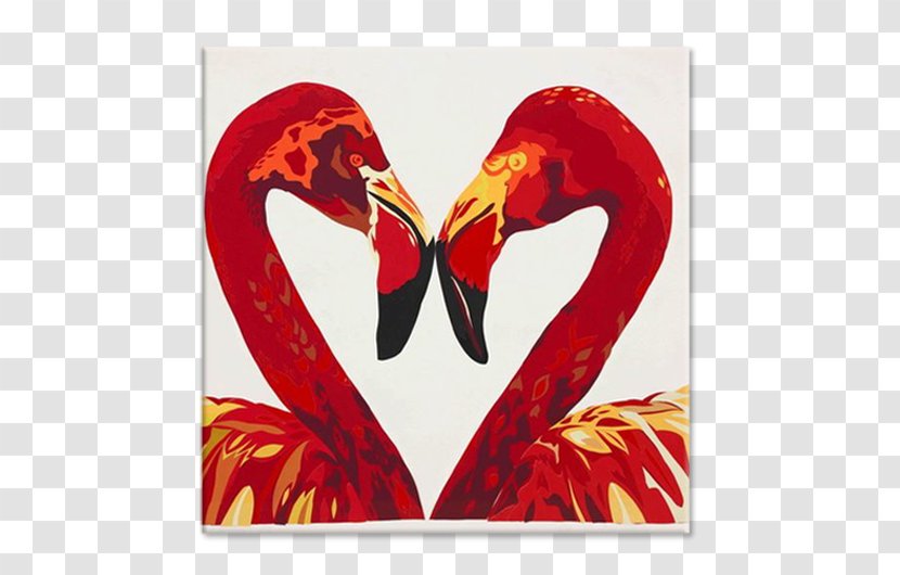 Painting Flamingo Canvas Art - Animal Transparent PNG