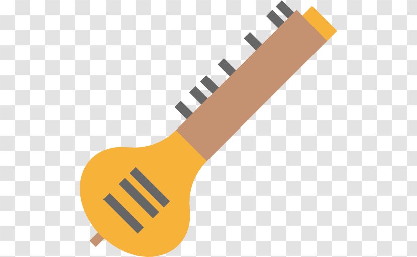 Musical Instrument Sitar Icon - Tree - Yellow Saxophone Transparent PNG