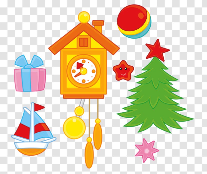 Christmas Tree Background - Wall Clock - Home Accessories Baby Toys Transparent PNG