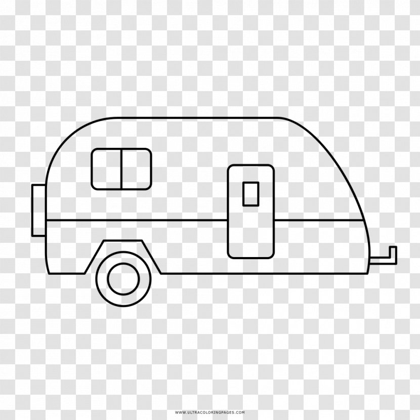 Drawing Campervans Bar Trailer Camping - White Transparent PNG