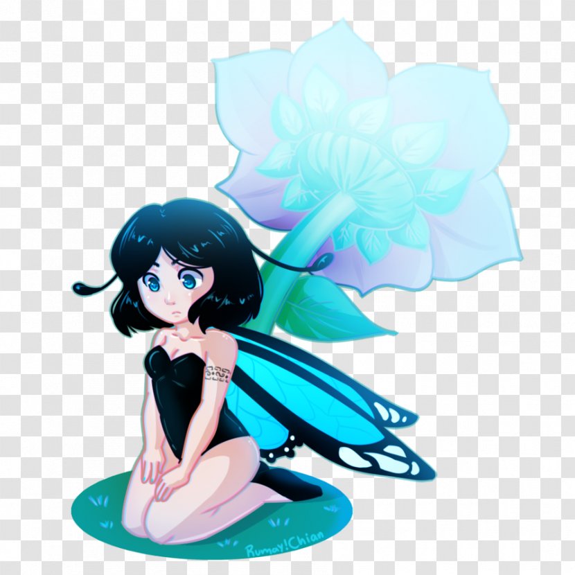 Fairy Black Hair Figurine Microsoft Azure - Flower Transparent PNG