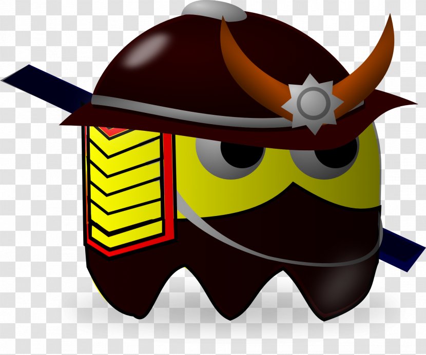 Pac-Man Samurai Warrior Clip Art - Headgear - Pac Man Transparent PNG