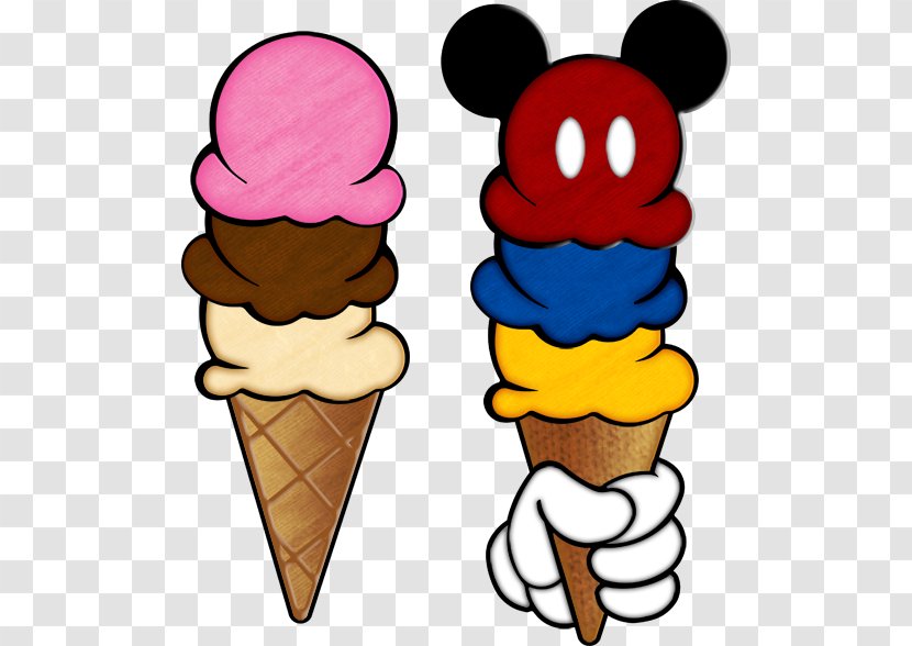 Ice Cream Cones Mickey Mouse Minnie Clip Art - Cone - Head Sillouitte Transparent PNG