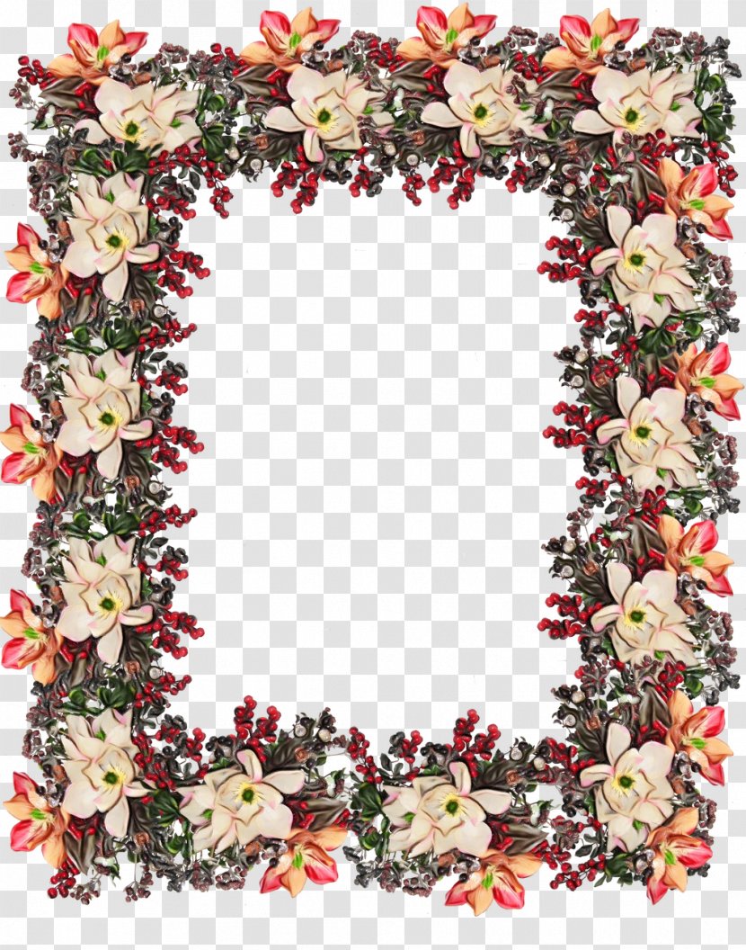 Floral Wreath Frame - Lei - Cut Flowers Interior Design Transparent PNG