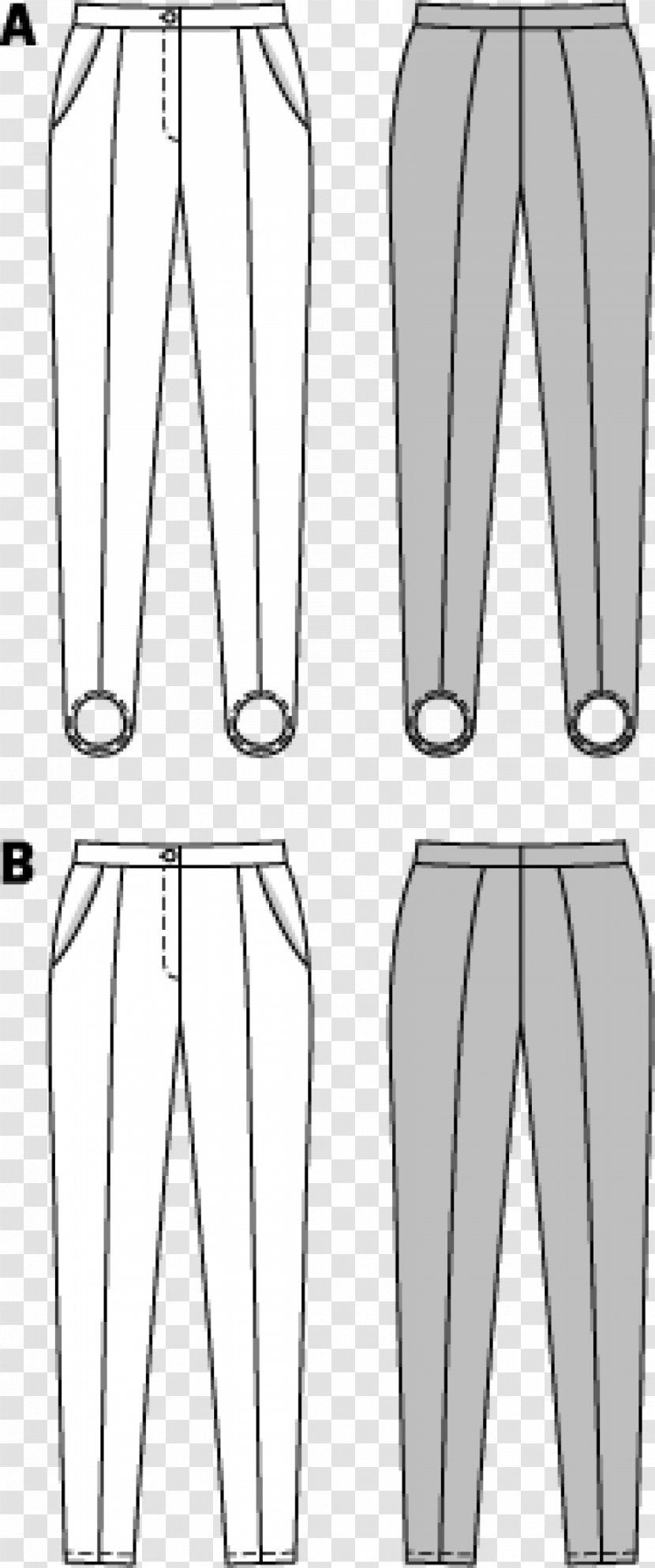Pants Burda Style Shoe Drawing Pattern - Flower - Western-style Trousers Transparent PNG