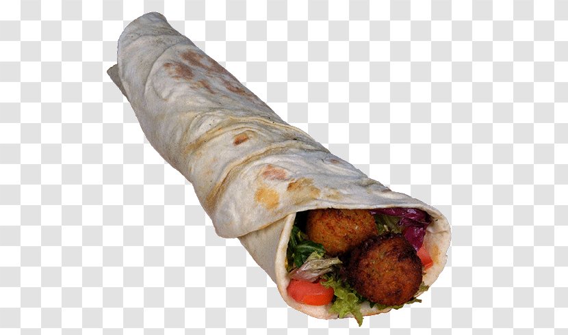 Falafel Wrap Shawarma Doner Kebab - Recipe Transparent PNG