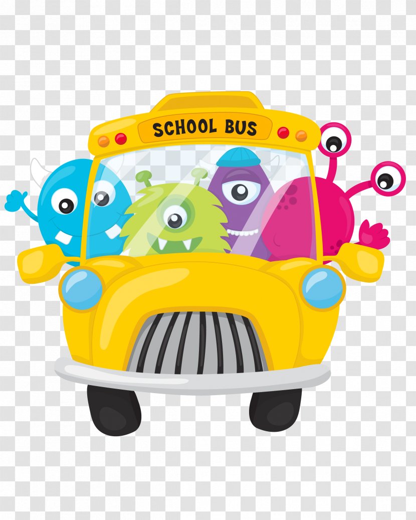 Cartoon School Bus - Vehicle Toy Transparent PNG