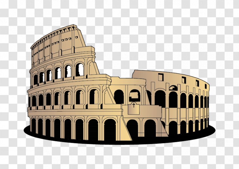 Colosseum Ancient Rome Clip Art - Building - Hand-painted Roman Church Transparent PNG