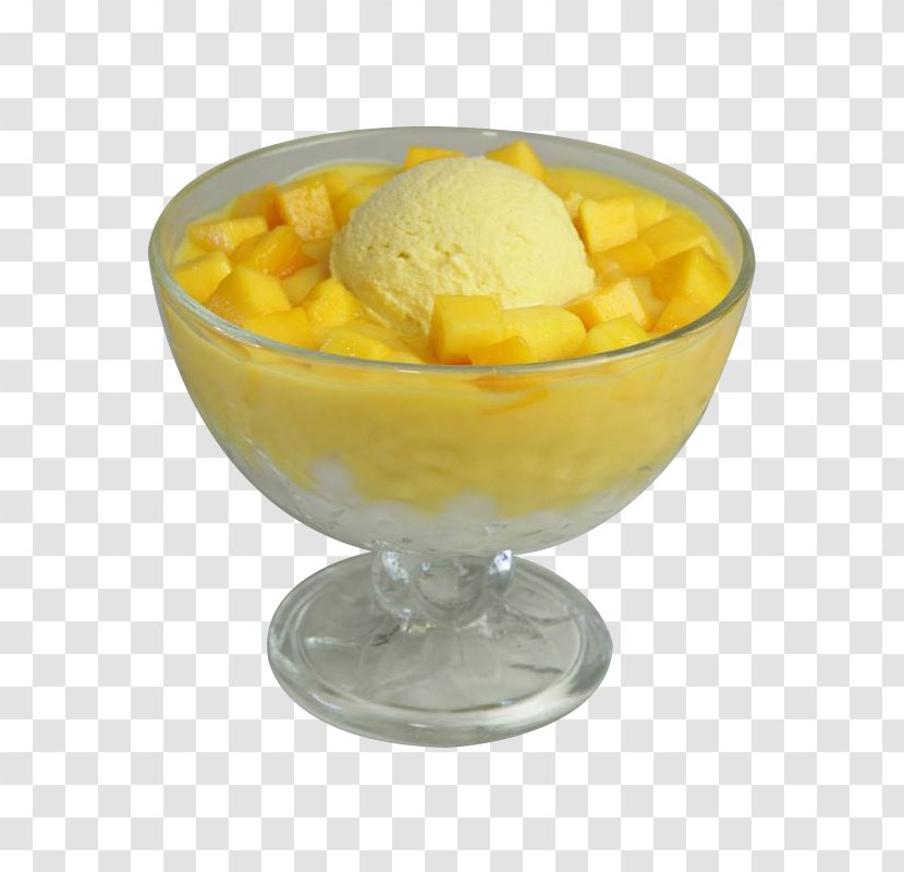 Ice Cream Mango Pudding Dessert Sorbet - Hierarchical Gradient Dumplings Transparent PNG
