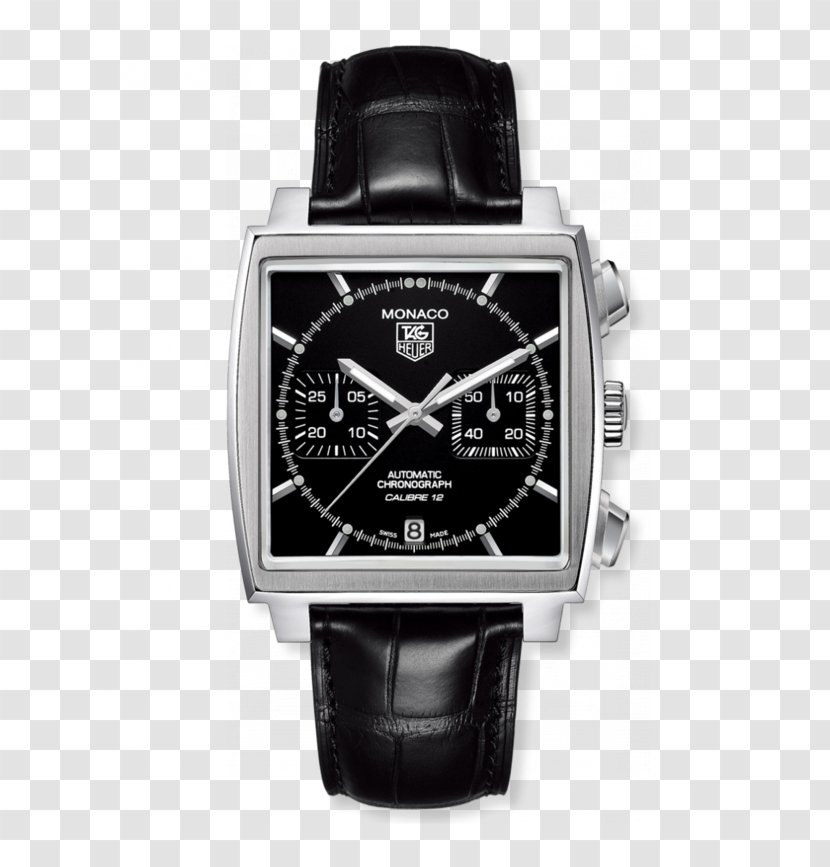 TAG Heuer Monaco Chronograph Watch Swiss Made - Platinum Transparent PNG