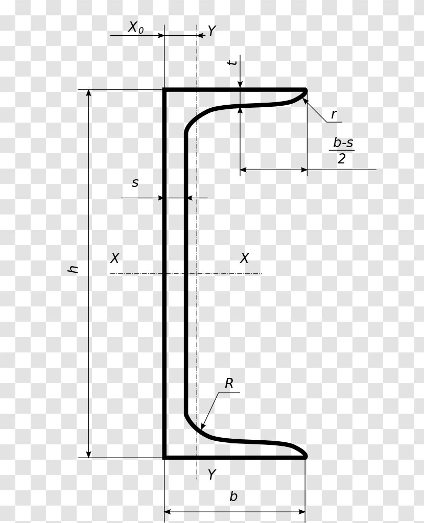 Structural Channel Walzrunden Steel /m/02csf Length - Diagram - Gost Transparent PNG