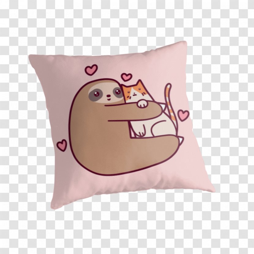 Art Throw Pillows Cat Sloth - Pillow Transparent PNG