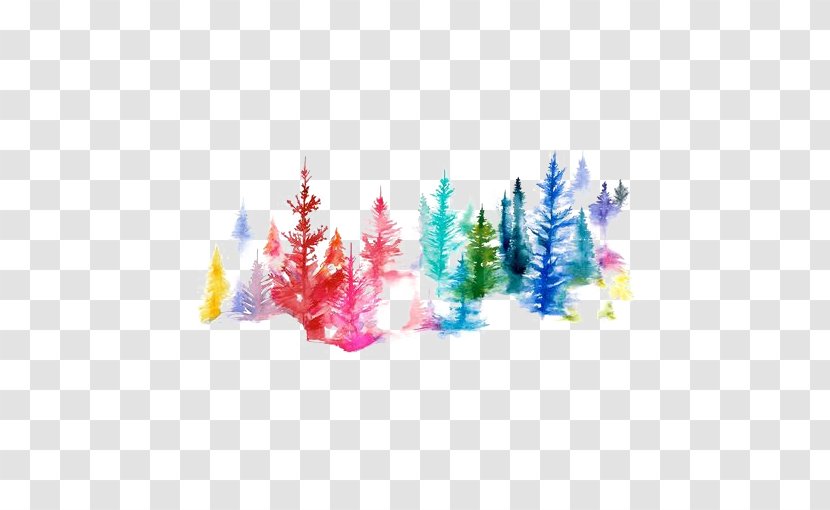 Watercolor Painting Printmaking Illustration - Printing - Forest Transparent PNG