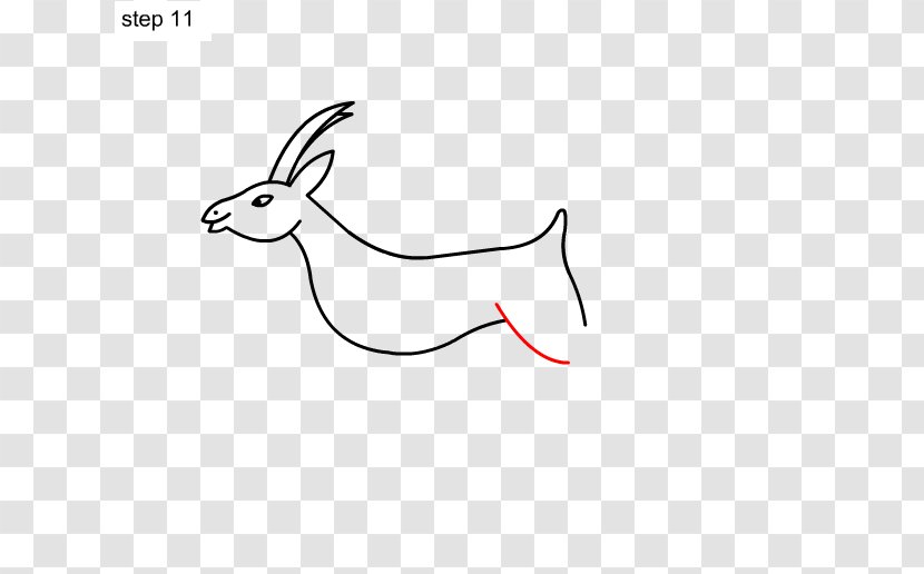 Antelope Drawing Pronghorn Rabbit - Cartoon Transparent PNG