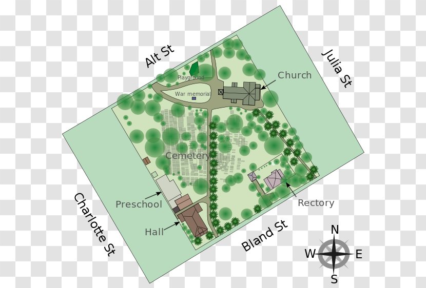 St John's, Ashfield Plan Site Map Iron Cove Creek - Cemetery Transparent PNG