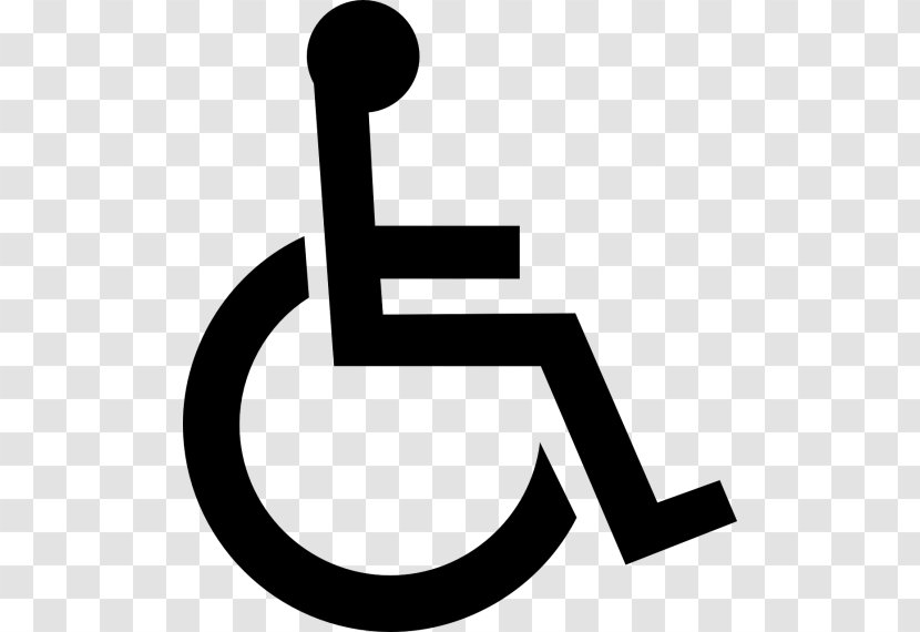 Disability Disabled Parking Permit Wheelchair Accessibility - Black And White Transparent PNG
