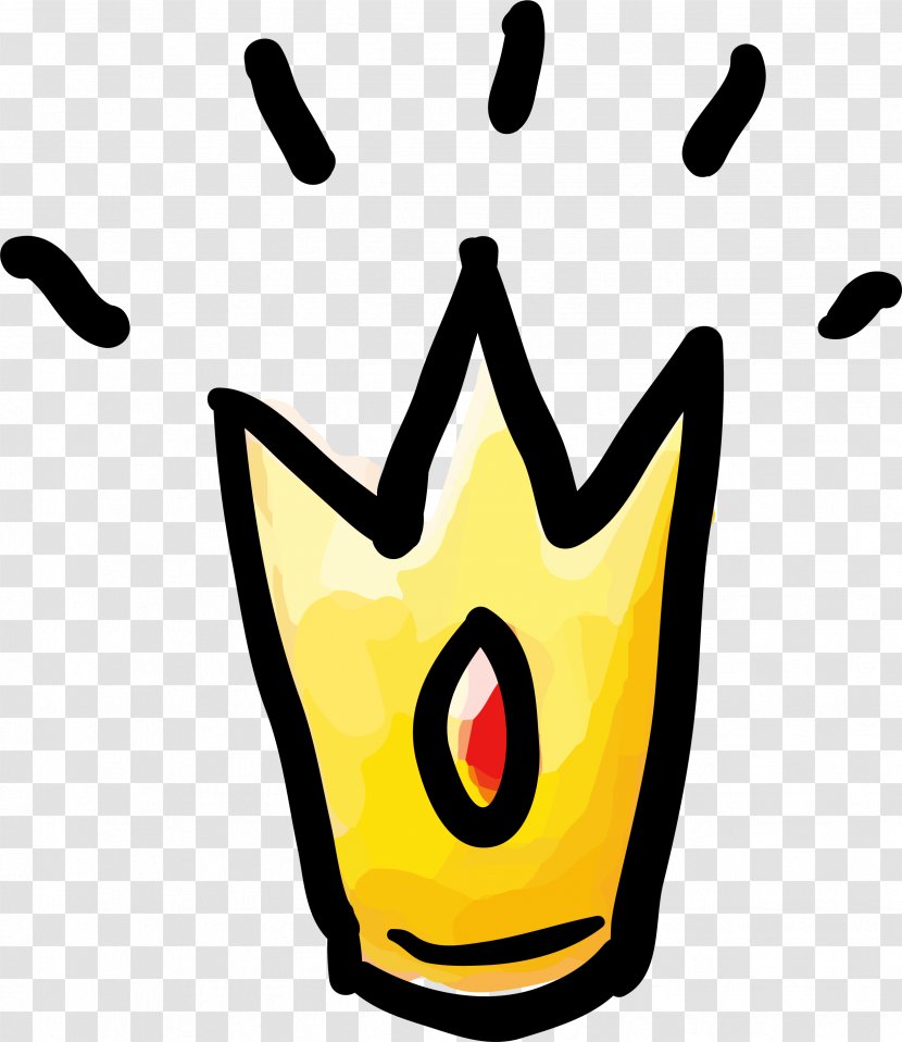 Drawing Icon - Cat Like Mammal - Lovely Golden Noble Crown Transparent PNG
