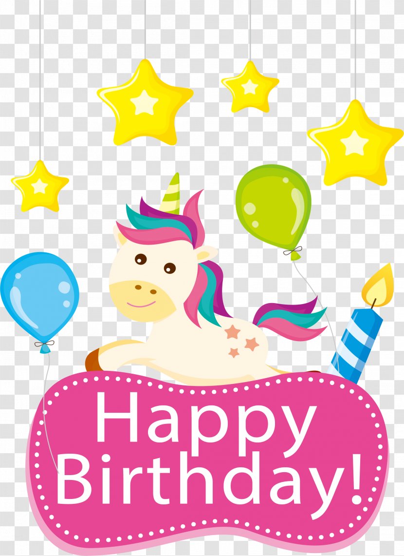 Birthday Cake Greeting Card Happy Birthday, Henrietta! Wish - Note Cards - Unicorn Transparent PNG