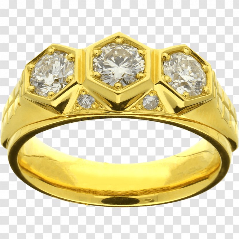 Wedding Ring Gold Brilliant Jewellery - Platinum Transparent PNG