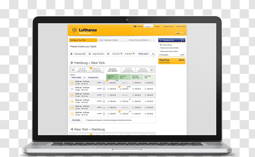 Lufthansa Internet Booking Engine United Airlines States Germany - Computer Program - Sage Transparent PNG