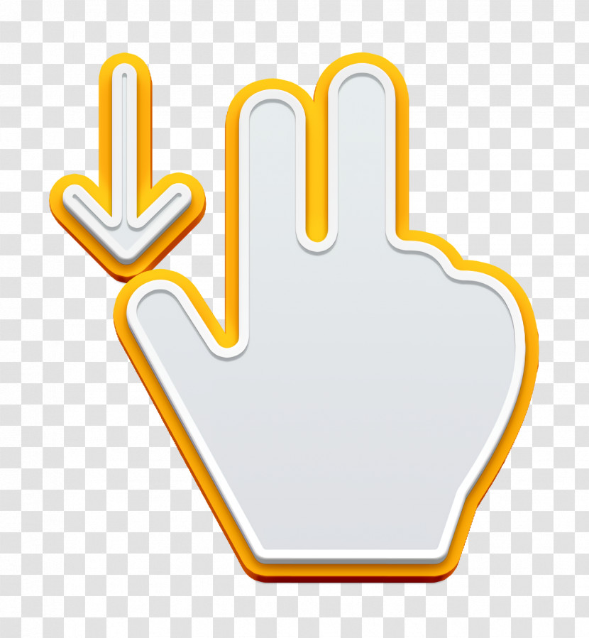 Hand Icon Basic Hand Gestures Fill Icon Swipe Down Icon Transparent PNG