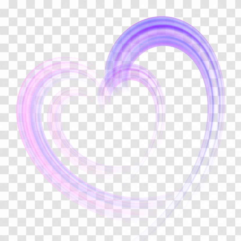 Light Heart Euclidean Vector Shape - Violet - Heart-shaped Transparent PNG