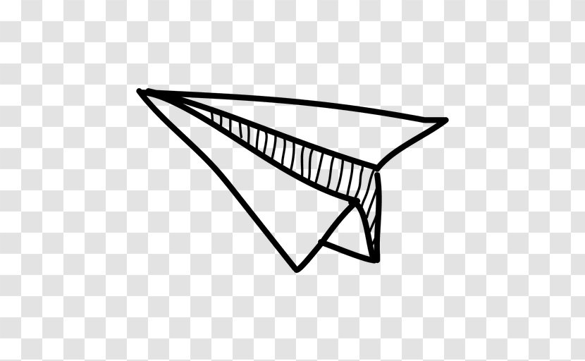 Airplane Paper Drawing - Monochrome Photography - Drawn Transparent PNG
