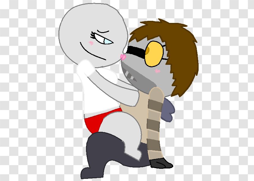 Flirting Kiss Love Friendship - Cartoon - Ticci Toby Transparent PNG