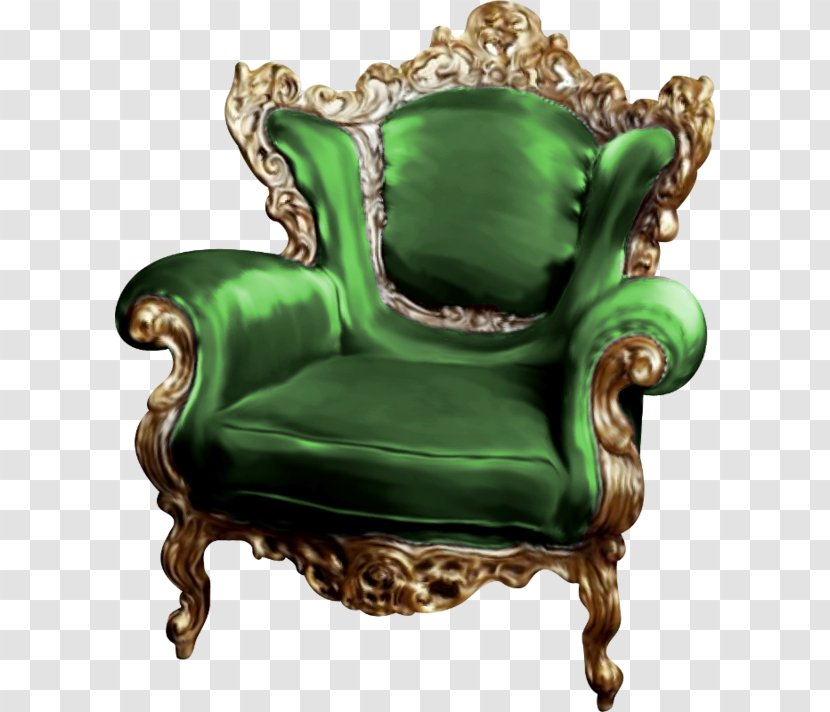 Chair Fauteuil Clip Art - Pixel - Painted Green Throne Transparent PNG