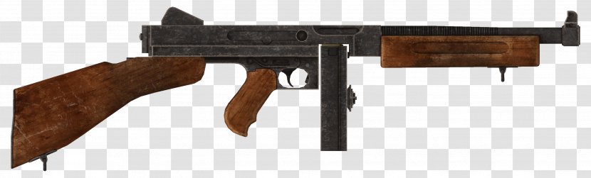 Fallout: New Vegas Thompson Submachine Gun .45 ACP Weapon - Watercolor - Machine Transparent PNG