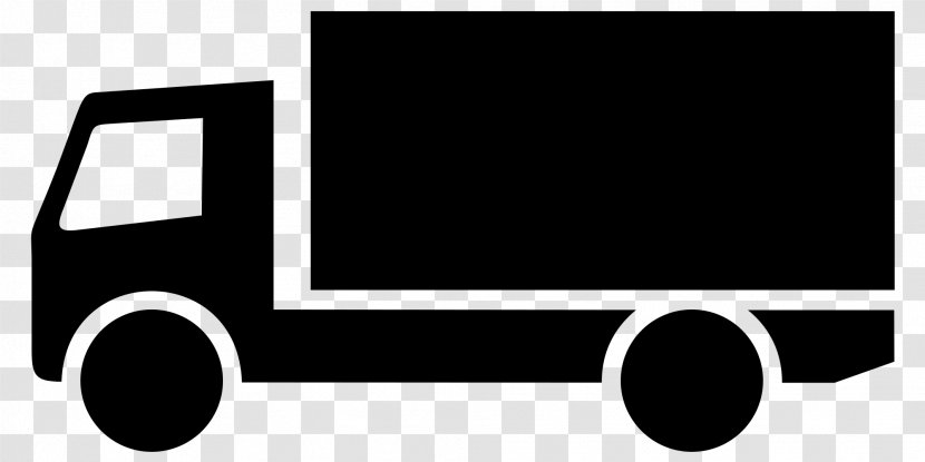 Car Semi-trailer Truck Symbol Driving - Black And White - Save Button Transparent PNG