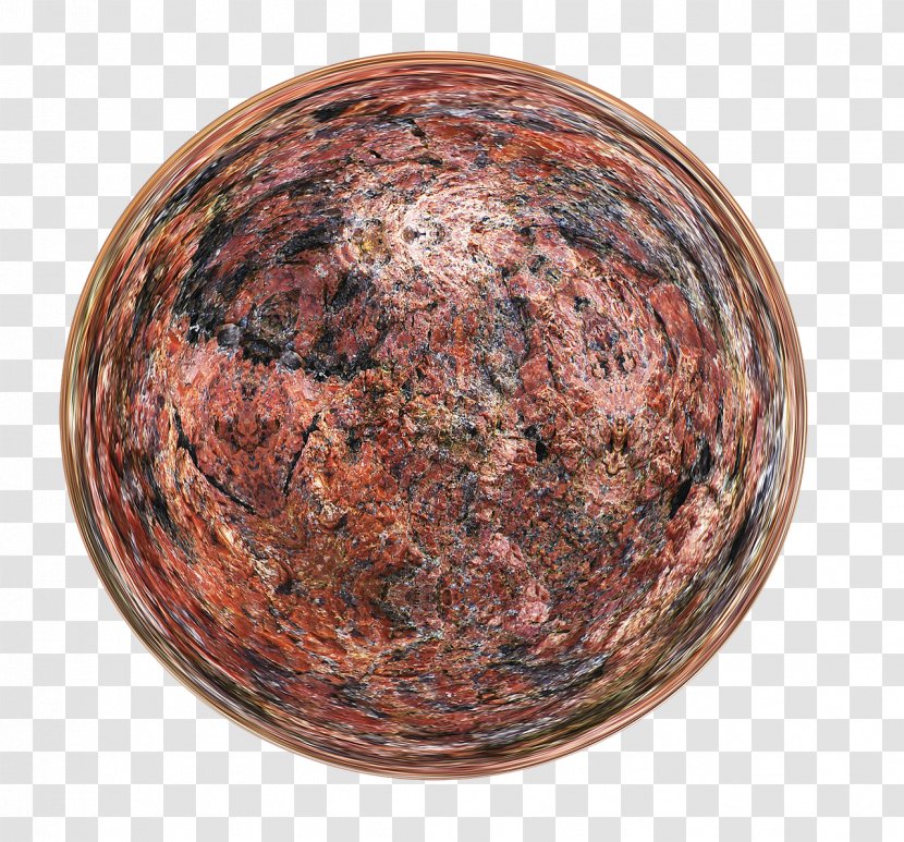 Copper Sphere - Gold Marble Transparent PNG