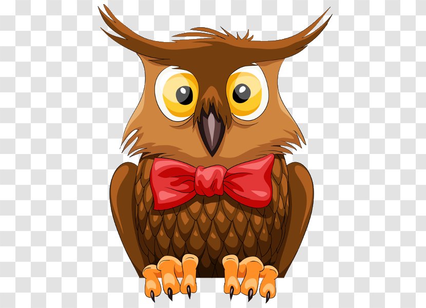 Owl Cartoon Royalty-free - Bird Of Prey - Cute Transparent PNG