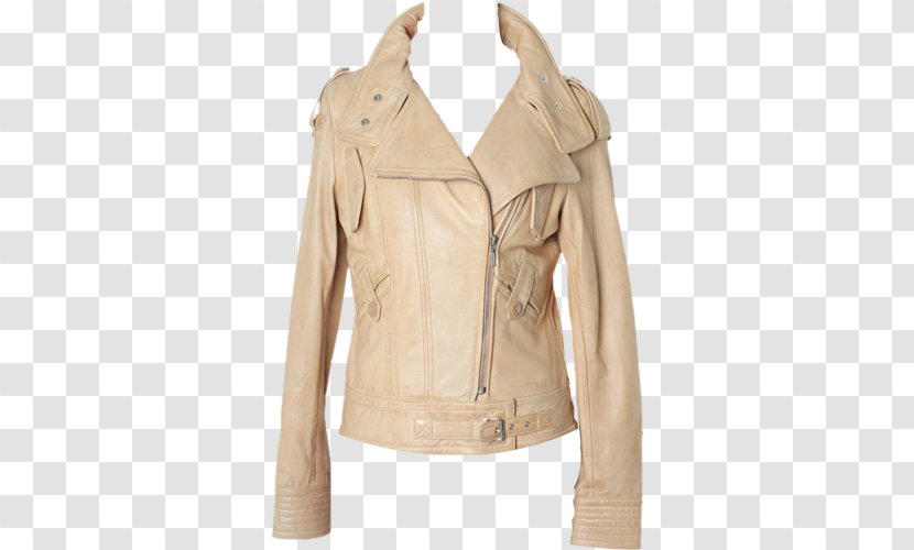 Leather Jacket Clothing Handbag Wallet - Beige - Militree Design Ltd Transparent PNG