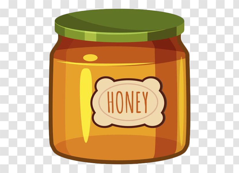 Jar Honey Cartoon Illustration - Hand Painted Transparent PNG