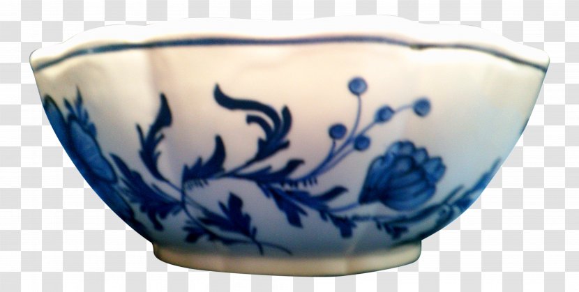 Blue And White Pottery Ceramic Bowl Vase - Porcelain Transparent PNG