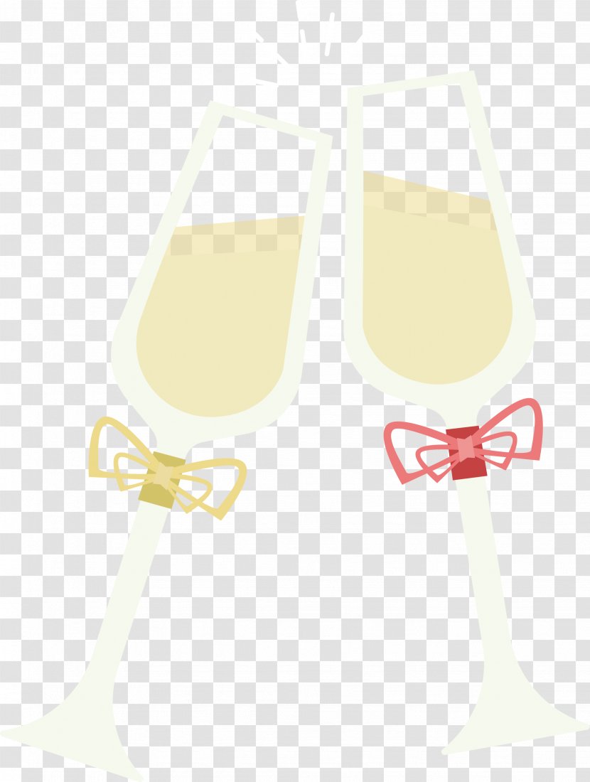 Paper Wine Glass Pattern - Yellow - Cheers For The Wedding Party! Transparent PNG