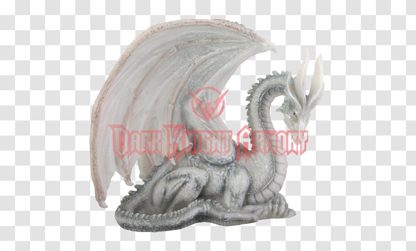Statue Figurine White Dragon Legendary Creature - Mythical Transparent PNG