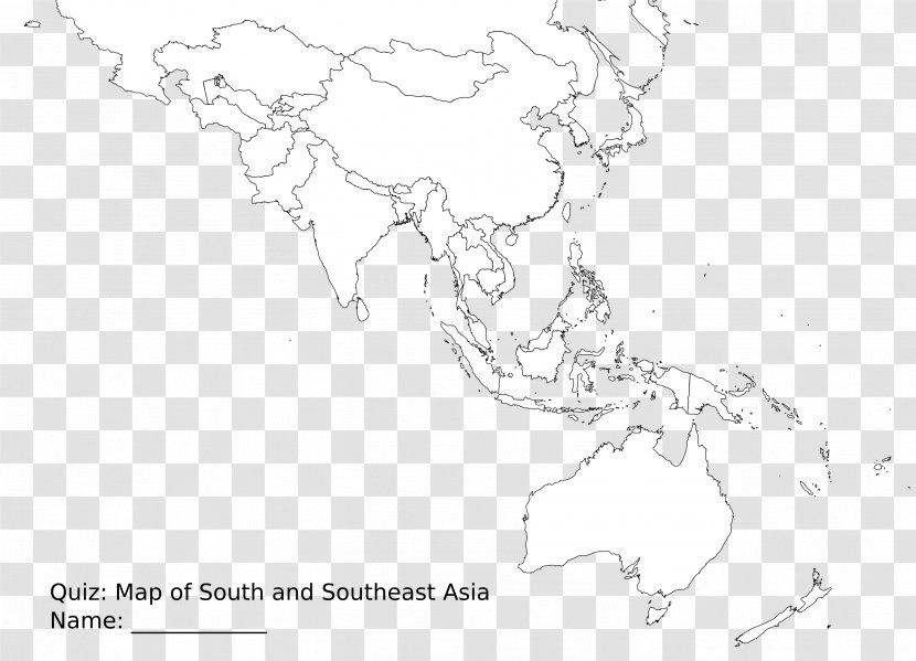 East Asia Blank Map United States World - Line Art - Asean Transparent PNG