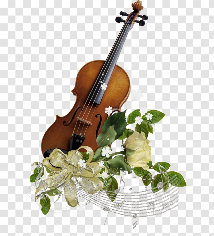 Violin Musical Instruments Flute Image - Flower Transparent PNG