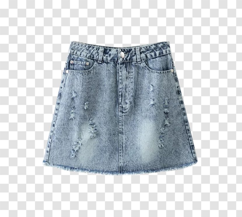 Miniskirt Denim Jeans Pocket - Button - Skirts Transparent PNG