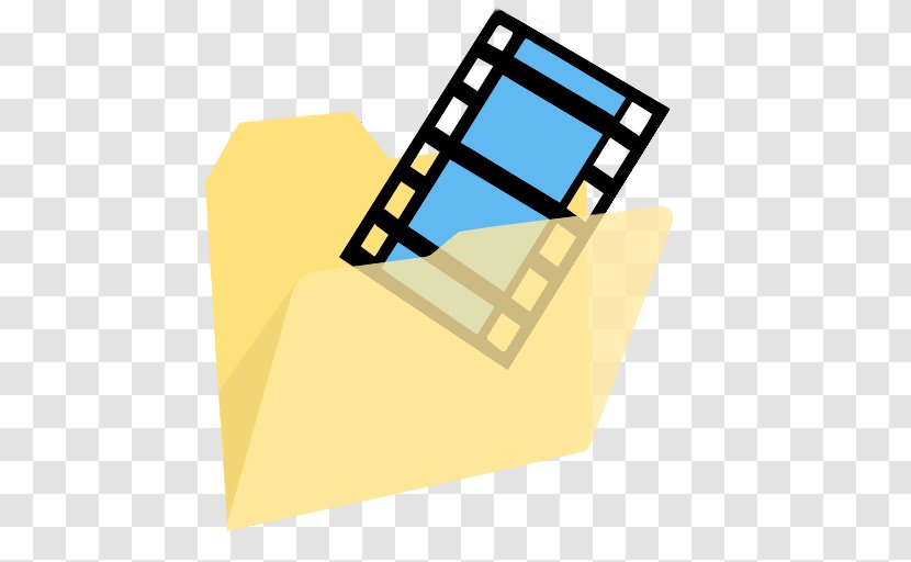 Angle Brand Yellow - User - ModernXP 66 Folder Movies Transparent PNG