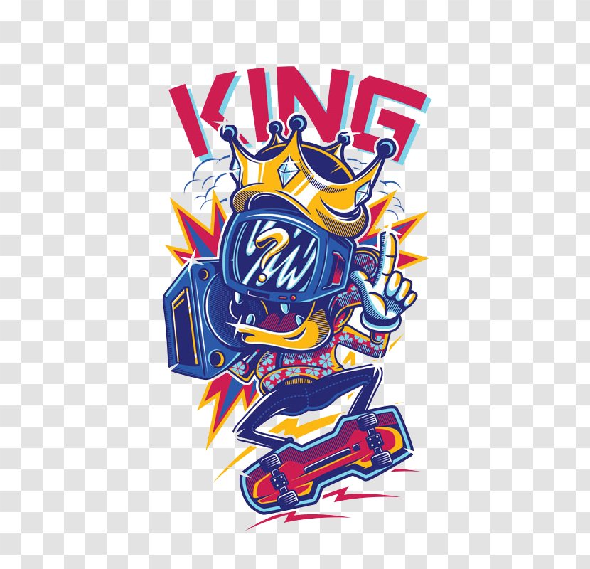 T-shirt Logo Graphic Design - Fictional Character - TV King Transparent PNG